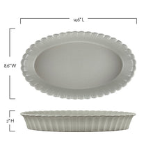 Load image into Gallery viewer, Lafayette Oval Fog Stoneware Baker [Online Only]
