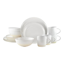 Load image into Gallery viewer, Shell Bisque White Porcelain 16 Piece Dinnerware Set, Service For 4 [Online Only]
