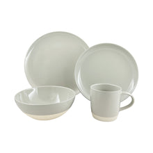 Load image into Gallery viewer, Shell Bisque Grey Porcelain 4 Piece Dinnerware Set, Service For 1 [Online Only]
