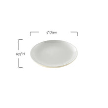 Load image into Gallery viewer, Shell Bisque Grey Porcelain Tidbit Plate, Set of 4 [Online Only]
