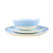 Load image into Gallery viewer, Shell Bisque Blue Porcelain 3 Piece Dinnerware Set, Service For 1 [Online Only]
