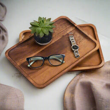 Load image into Gallery viewer, Acacia Wood Rectangular Plates Set of 2 [Online Only]
