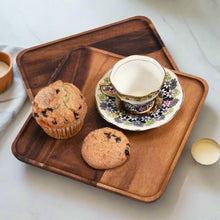 Load image into Gallery viewer, Acacia Wood Square Plates Set of 2 [Online Only]
