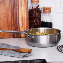 Load image into Gallery viewer, Eater x Heritage Steel 3 Quart Saucier with Lid [Online Only]
