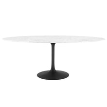 Load image into Gallery viewer, Lippa 78" Oval Faux Marble Dining Table [Online Only]

