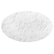Load image into Gallery viewer, Lippa 78" Oval Faux Marble Dining Table [Online Only]
