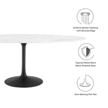 Load image into Gallery viewer, Lippa 78" Oval Faux Marble Dining Table [Online Only]
