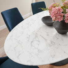 Load image into Gallery viewer, Lippa 78" Oval Faux Marble Dining Table [Online Only]
