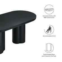 Load image into Gallery viewer, Caspian 72" Oval Concrete Dining Table (White or Black) [Online Only]
