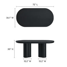 Load image into Gallery viewer, Caspian 72" Oval Concrete Dining Table (White or Black) [Online Only]
