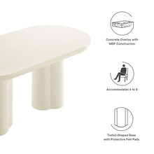 Load image into Gallery viewer, Caspian 72" Oval Concrete Dining Table (White or Black) [Online Only]
