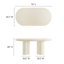 Load image into Gallery viewer, Caspian 72" Oval Concrete Dining Table (White or Black) [Online Only]
