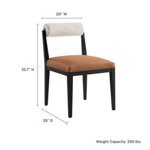 Load image into Gallery viewer, Kai Boucle and Vegan Leather Dining Chair [Online Only]

