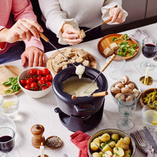 Load image into Gallery viewer, Alva Cast Enamel Fondue Set Black—8-Piece, 2 QT [Online Only]
