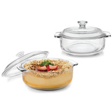 Load image into Gallery viewer, Set of 2 1-Quart Glass Dutch Oven Casserole Bakeware Baking Dishes with Lids [Online Only]
