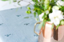 Load image into Gallery viewer, Blue Fleur Embroidered Tablecloth [Online Only]
