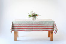 Load image into Gallery viewer, Red Stripe Linen Tablecloth [Online Only]
