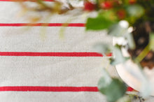 Load image into Gallery viewer, Red Stripe Linen Tablecloth [Online Only]
