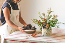 Load image into Gallery viewer, Red Stripe Linen Tablecloth [Online Only]
