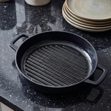 Load image into Gallery viewer, Alva Cast Enamel Grill Pan Black— 11" [Online Only]
