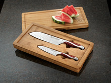 Load image into Gallery viewer, 2 Piece Santoku Knife w/Bamboo Case Set
