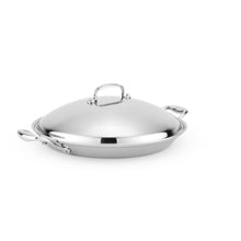 Load image into Gallery viewer, Heritage Steel Titanium Series 13.5" Paella Pan with Lid [Online Only]
