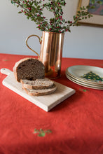 Load image into Gallery viewer, Rust Red and Green Fleur Tablecloth [Online Only]
