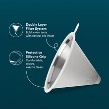 Load image into Gallery viewer, Pour Over Coffee Maker with Filter - 500ml/17oz [Online Only]
