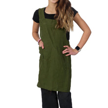 Load image into Gallery viewer, KAF Home Firenze Kids 100% Stonewashed Linen Smock Apron-Assorted Colors [Online Only]
