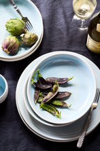 Load image into Gallery viewer, Lines Blue Stoneware Dinner Plate, Set of 4 [Online Only]

