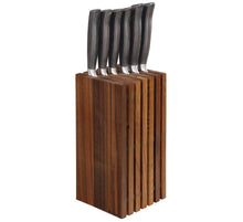 Load image into Gallery viewer, Slotted Knife Block, Walnut, 5.4" x 5.4" x 10.75" [Online Only]

