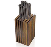 Load image into Gallery viewer, Slotted Knife Block, Walnut, 5.4" x 5.4" x 10.75" [Online Only]
