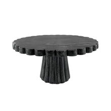 Load image into Gallery viewer, Verona Scalloped Black Marble Cake Stand [Online Only]
