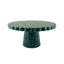 Load image into Gallery viewer, Verona Scalloped Green Marble Cake Stand [Online Only]
