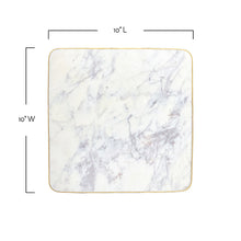 Load image into Gallery viewer, Verona Black Marble Square Charger [Online Only]
