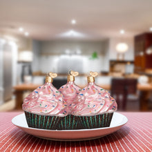 Load image into Gallery viewer, Pink Chocolate Cupcake Ornament [Online Only]
