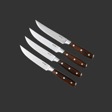 Load image into Gallery viewer, Messermeister Avanta Smoked Teak Steak Knife Set - 4 Piece [Online Only]
