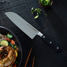 Load image into Gallery viewer, Messermeister Meridian Elite Kullens Santoku Knife - 7" [Online Only]
