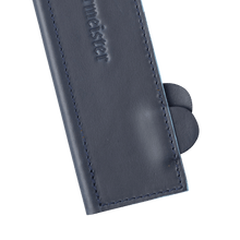 Load image into Gallery viewer, Messermeister Midnight Navy Leather Magnetic Edge-Guard - 8.5" [Online Only]

