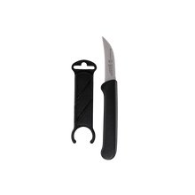 Load image into Gallery viewer, Messermeister Black Birds Beak Parer with Matching Sheath - 2.5" [Online Only]
