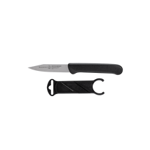 Load image into Gallery viewer, Messermeister Black Clip Point Parer with Matching Sheath - 3" [Online Only]

