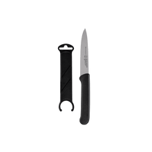 Load image into Gallery viewer, Messermeister Black Spear Point Parer with Matching Sheath - 4" [Online Only]
