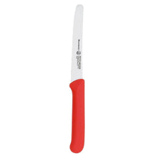 Load image into Gallery viewer, Messermeister Red Serrated Tomato Knife with Matching Sheath - 4.5" [Online Only]
