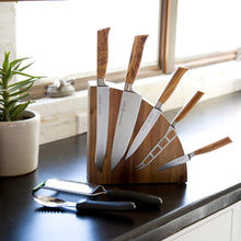 Load image into Gallery viewer, Wood Quarter Round Magnetic Knife Block [Online Only]
