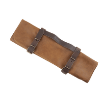 Load image into Gallery viewer, Messermeister Vintage Leather Amber Knife Roll - 7 Pocket [Online Only]

