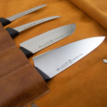 Load image into Gallery viewer, Messermeister Vintage Leather Amber Knife Roll - 7 Pocket [Online Only]
