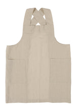 Load image into Gallery viewer, KAF Home Firenze 100% Stone Washed Linen  Cross Back Smock Apron-Assorted Colors [Online Only]
