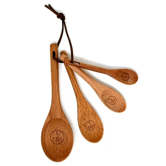 Beechwood Measuring Spoons Set of 4