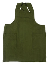 Load image into Gallery viewer, KAF Home Firenze 100% Stone Washed Linen  Cross Back Smock Apron-Assorted Colors [Online Only]

