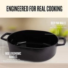 Load image into Gallery viewer, Alva Cast Enamel Oval Dutch Oven Black — 6 QT. [Online Only]
